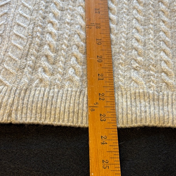 White House Black Market Light Gray Cable Knit Sweater - Picture 5 of 7